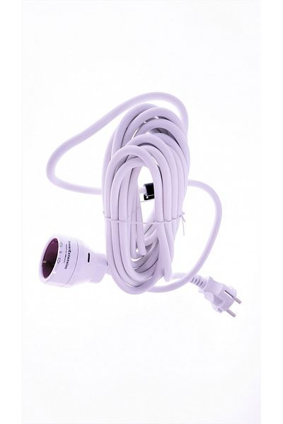 Allocacoc Cablu Prelungitor 5m, Alb - 3680w Max, Eupe5m | Cu Buton On/off Prin Rotire