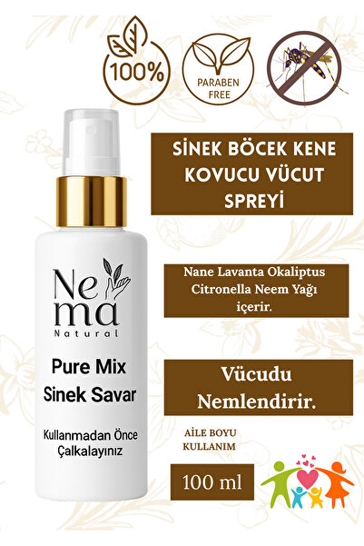 Nema Natural Sinek Böcek Savar Vücut Spreyi