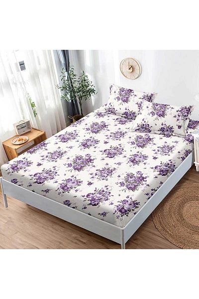 Patul FINET Bed Cover with Elastic + 2 Pillowcases, Pucioasa, Double Bed 180x200