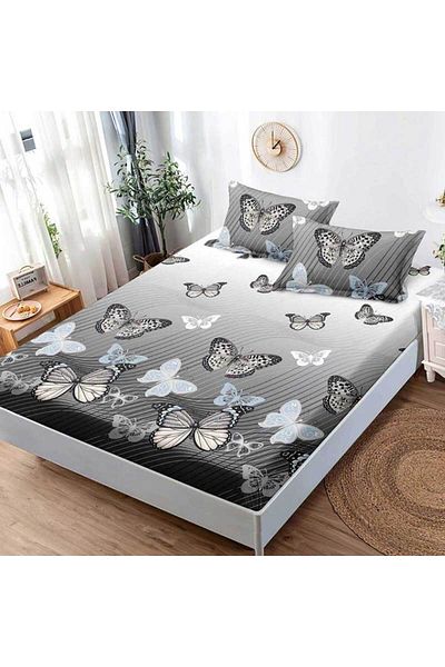 Patul FINET Bed Cover with Elastic + 2 Pillowcases, Pucioasa, Double Bed 180x200