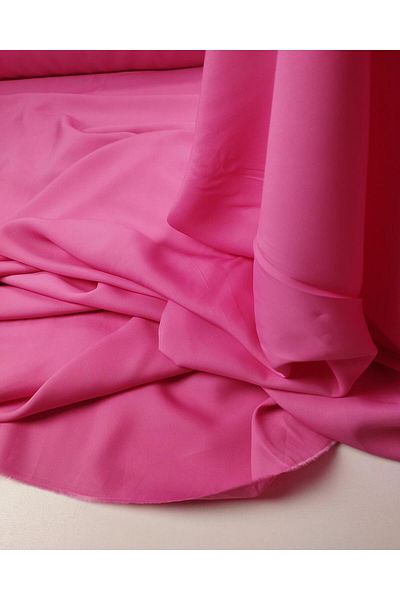 Kumaş Parça Thin Crepe in Pink Color Width: 150