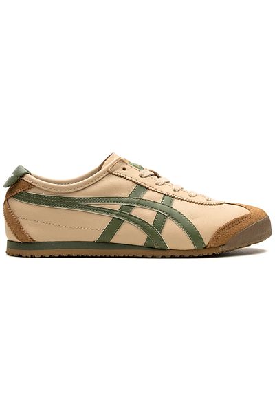 Onitsuka Tiger Mexico 66 Sneakers – Brown/Green – Unisex Retro Style with Signature Stripes