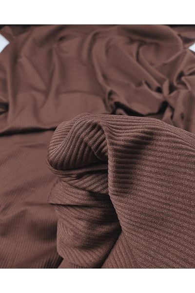 Kumaş Parça Reported Jersey in Red Brown Colors Width: 120