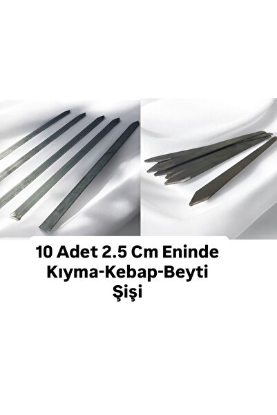 YILMAZNARGİLE 10 Adet Adana Kıyma Kebap Beyti Şişi En 2.5 CMbBoy 60 Cm,Kıyma ...