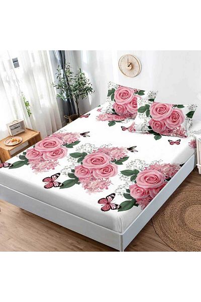 Patul FINET Bed Cover with Elastic + 2 Pillowcases, Pucioasa, Double Bed 180x200