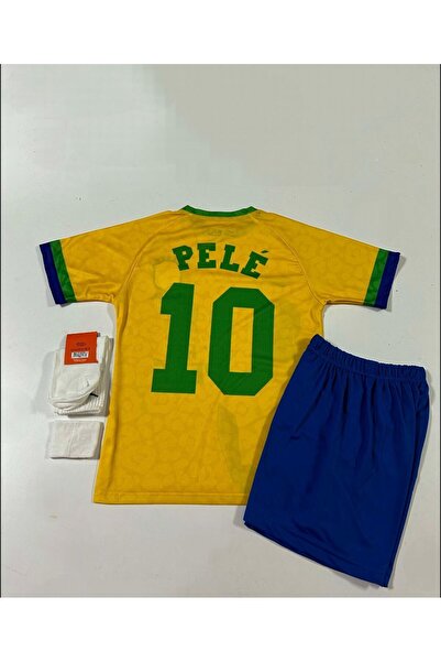 FAMİLYSTAN Brezilya Özel Tasarım Efsane Pele Özel Tasarım Çocuk Forması
