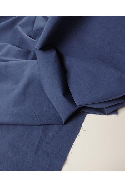 Kumaş Parça Cotton Fisto in Navy Blue Color Width: 140