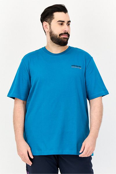 adidas Men Sportswear Fit Short Sleeves Training T-Shirts, Teal Blue