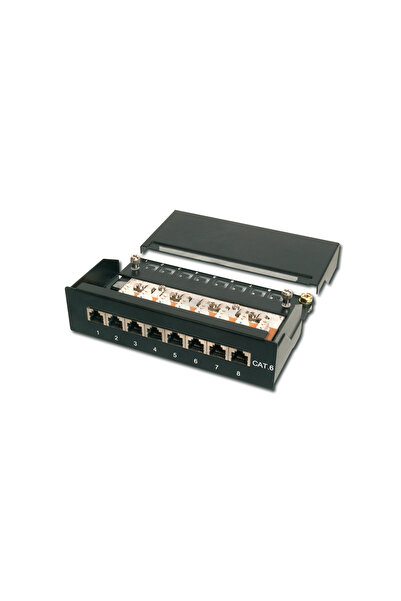 Genel Markalar 8 Port CAT 6 Patch Panel, Class E, masaüstü tip, zırhlı, siyah...
