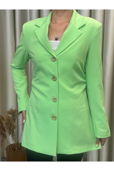 mıss clove Women's Green Lined Hijab Jacket