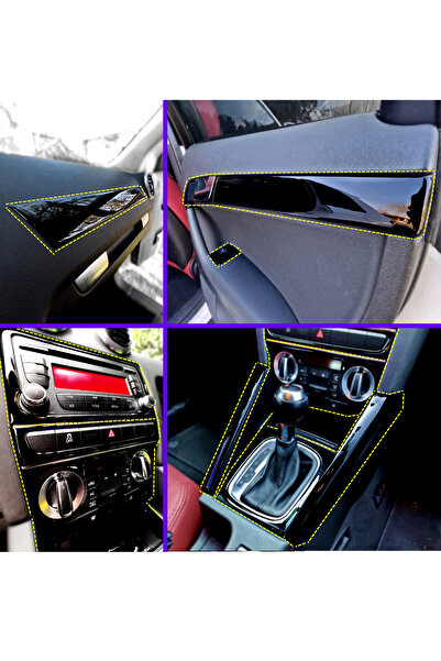 ODAC TUNING Audi A3 Torpido Kaplama Trim Konsol Kaplama Piano Black FULL SET