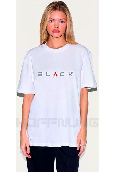 HOFFNUNG T SHIRT Γυναικείο μπλουζάκι BLACK DESIGN o oversized Μπλουζάκι που αναπνέει με ανοιχτό ώμο