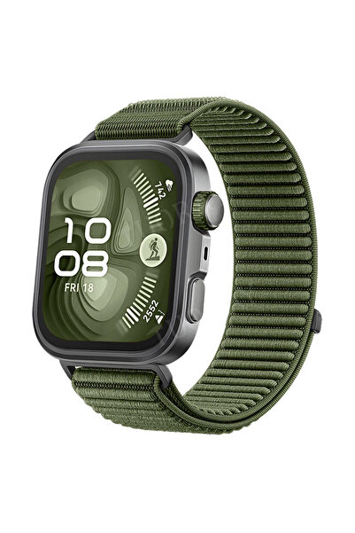 İncisoft Huawei Watch Fit 4 Pro / Fit 4 / Fit 3 Uyumlu Hasır Örgü Dokuma Cırt...