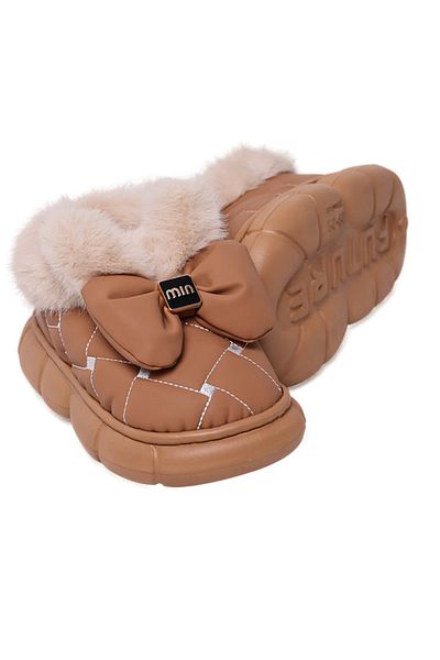 Generic Fur-lined boots for children, with thick soles, for indoors and outdoors, size 30-31