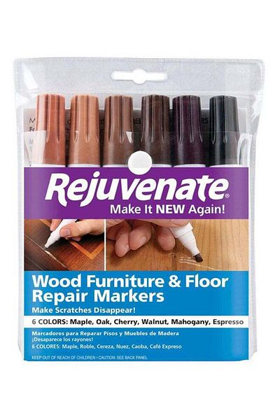 REJUVENATE Marker Set for Repairing Furniture and Flooring, 6 Pieces Beige/Brown/Black