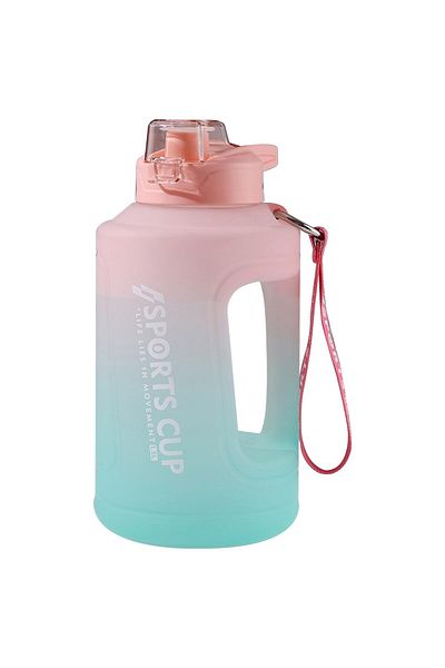 COOYA Motivational Water Bottle Drinking Water Bottle with Straw, Time Marker & Handle Gym Water