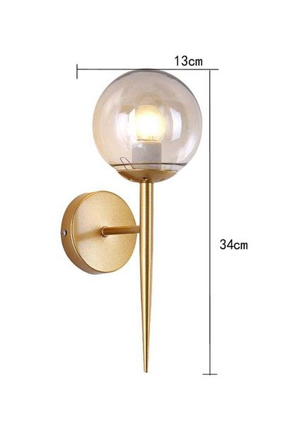 COOYA Modern Style LED Wall Light Gold/Clear 13 x 34cm