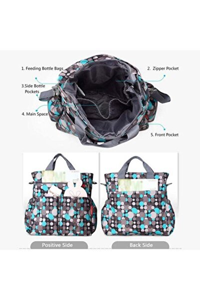 COOYA Large Capacity Convertible Baby Diaper Bag With Padded Shoulder Straps