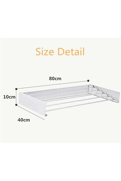 COOYA Invisible Wall Mounted Clothes Rack, Foldable Shoe Storage Rack, for Balcony Hotel Bedroom (White)