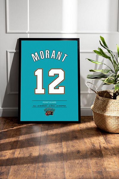 Saturn Tricou Ja Morant cu cadru - Memphis Grizzlies NBA Jersey
