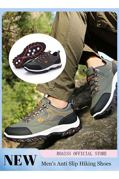 ROAISS Men's Outdoor Sports Hiking Shoes Sneakers Hiking Boots