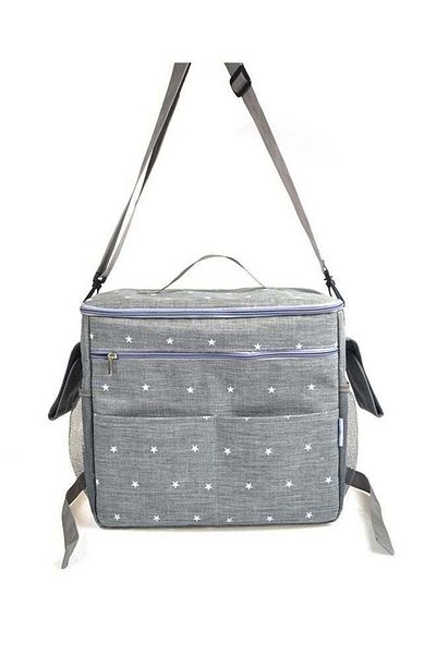 COOYA Baby Diaper Bag With Adjustable Strap for Easy Carrying, Stylish Design, Gray, High-Quality Material