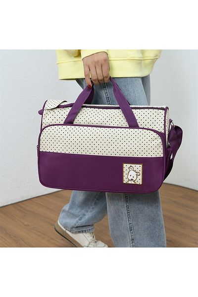 COOYA 4-In-1 Multi-Functional Baby Diaper Bag Set