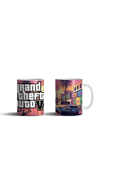 MECKSA Grand Theft Auto 6 Theme Coffee Cup 11 oz
