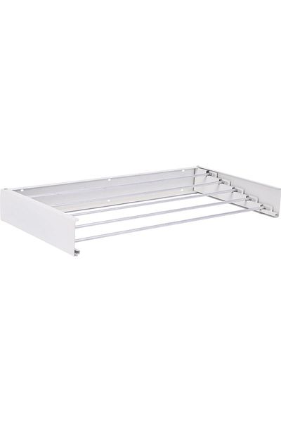 COOYA Invisible Wall Mounted Clothes Rack, Foldable Shoe Storage Rack, for Balcony Hotel Bedroom (White)