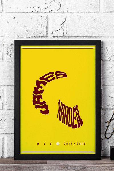 Saturn James Harden Framed Painting - Basketball Nba Poster Painting