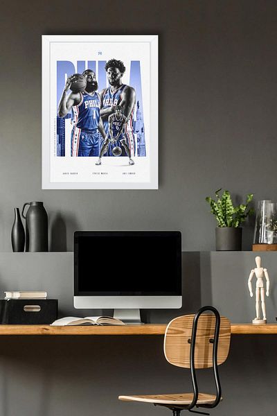 Saturn Pictură înrămată de James Harden - Pictură poster NBA de baschet