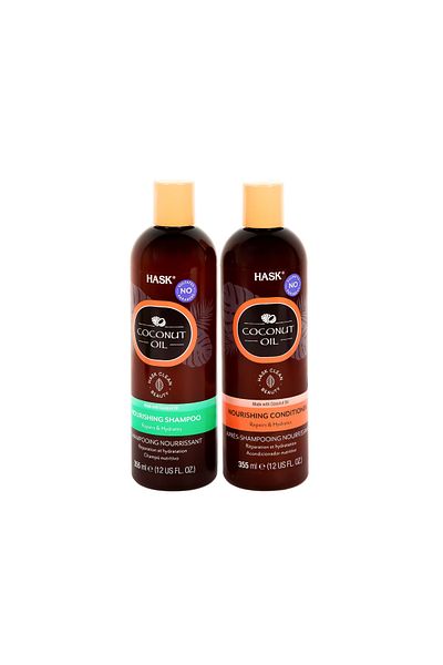 HASK Coconut Oil Shampoo 355ml Conditioner 355ml Set | Nourishing & Hydrating Hair Care