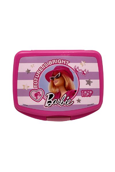 First Kid Barbie Rectangular Lunch Box for Kids Pink