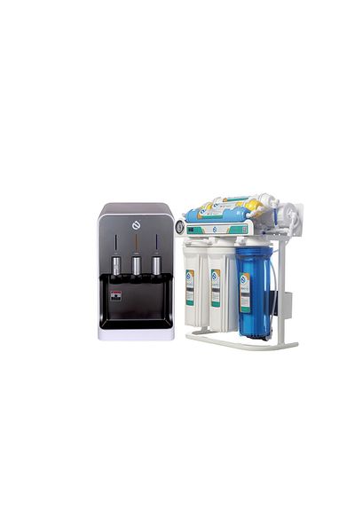 NAQA ALNABEA Luxury Purity Cooler with 7-Stage Water Purifier, Silver