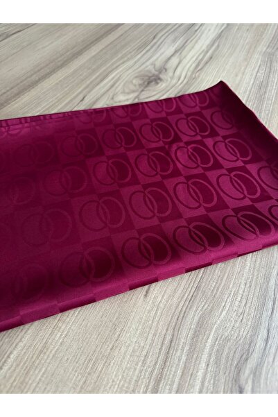 Degs Scarf Jakar Şal OO Desenli İpeksi Şal Bordo