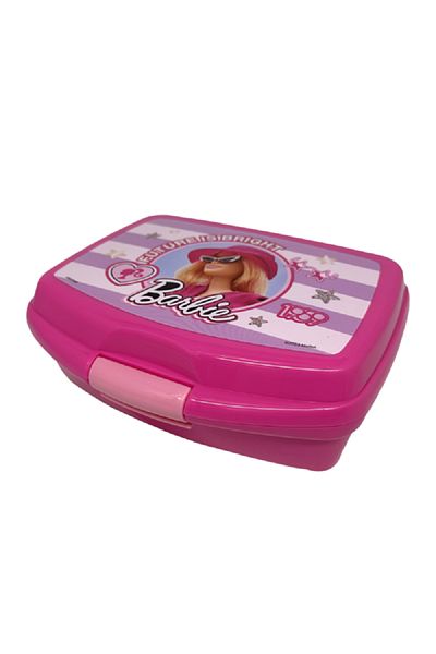 First Kid Barbie Rectangular Lunch Box for Kids Pink