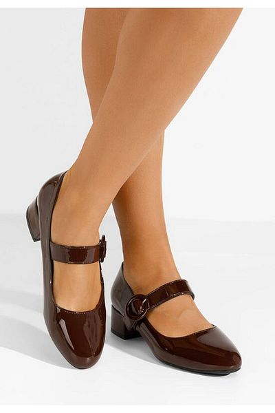 B T Shoes Pantofi cu toc mic Adevana V3 maro