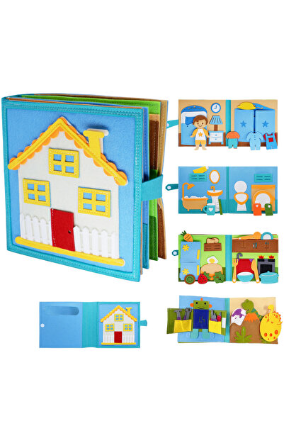 Choice3 كتاب أنشطة ثلاثي الأبعاد للأطفال الصغار من مونتيسوري، مصنوع من القماش...