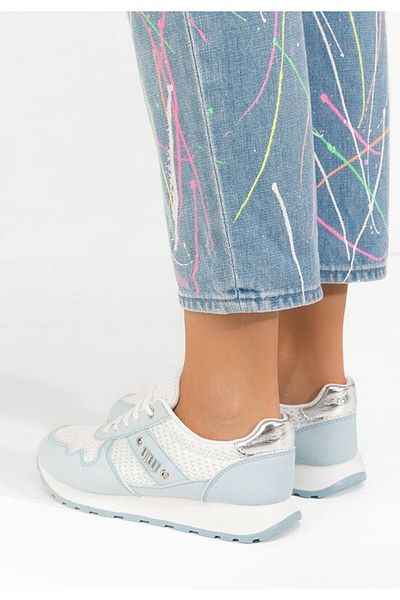 B T Shoes Teniși dama Satina bleu