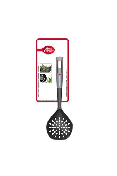 BETTY CROCKER Nylon Slotted Spoon with Thermoplastic Rubber Handle