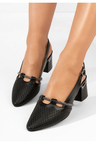 B T Shoes Pantofi slingback Radiancia negri