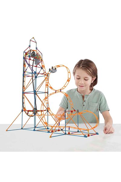 Feyza Oyuncak Knex Amazin 8 Motorized Roller Coaster 448 Piece Building Set