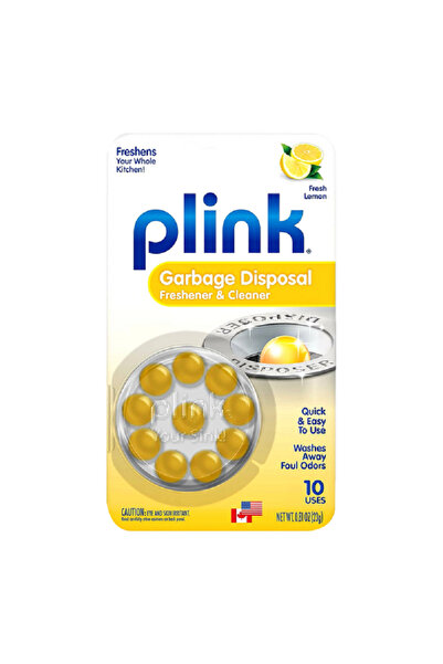 PLINK 10 قطع من معطر ومنظف لماكينة التخلص من النفايات برائحة الليمون المنعشة - برتقالي
