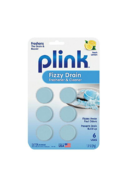 PLINK مجموعة فيزي 6 قطع من معطر ومنظف المصارف برائحة الليمون المنعشة، أزرق
