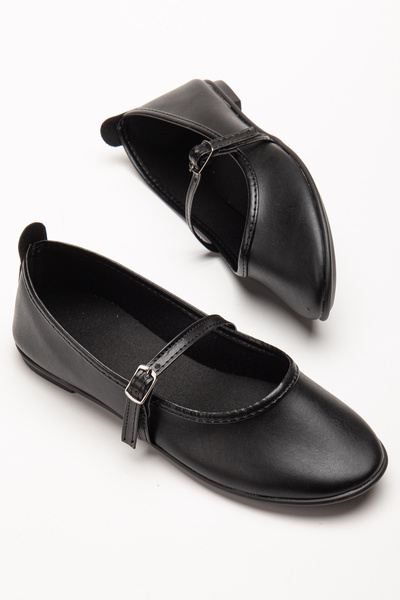 Odal Shoes Kadın Yuvarlak Burun Ortopedik Toka Detaylı Deri Rahat Şık Günlük ...