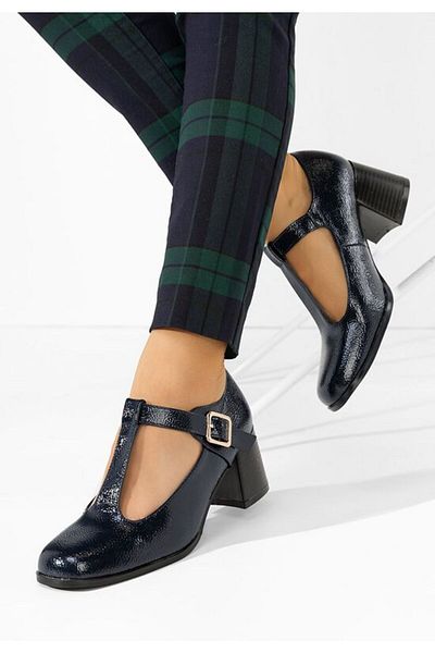B T Shoes Pantofi cu toc mediu Vesita navy