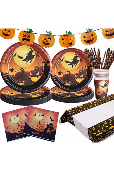 Formory party tableware set, cardboard, multicolor, 107 pieces