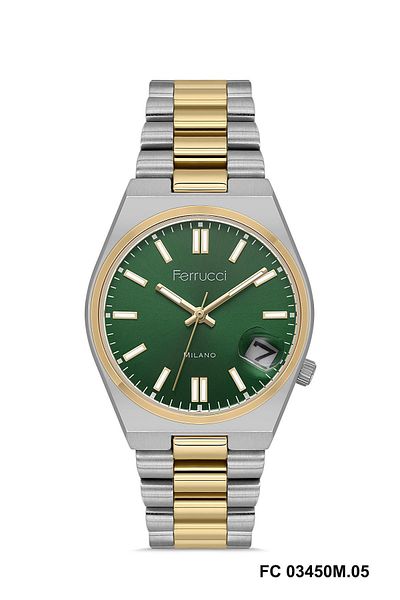Ferrucci Calendar Dial Metal Cord Unisex Wrist Watch
