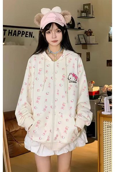 Touz Moda Ζακέτα Sanrio Anime Kawaii Hello Kitty Detail