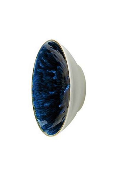 Kütahya Ocean Dishwasher Safe Porcelain Round Bowl Blue and White 24cm